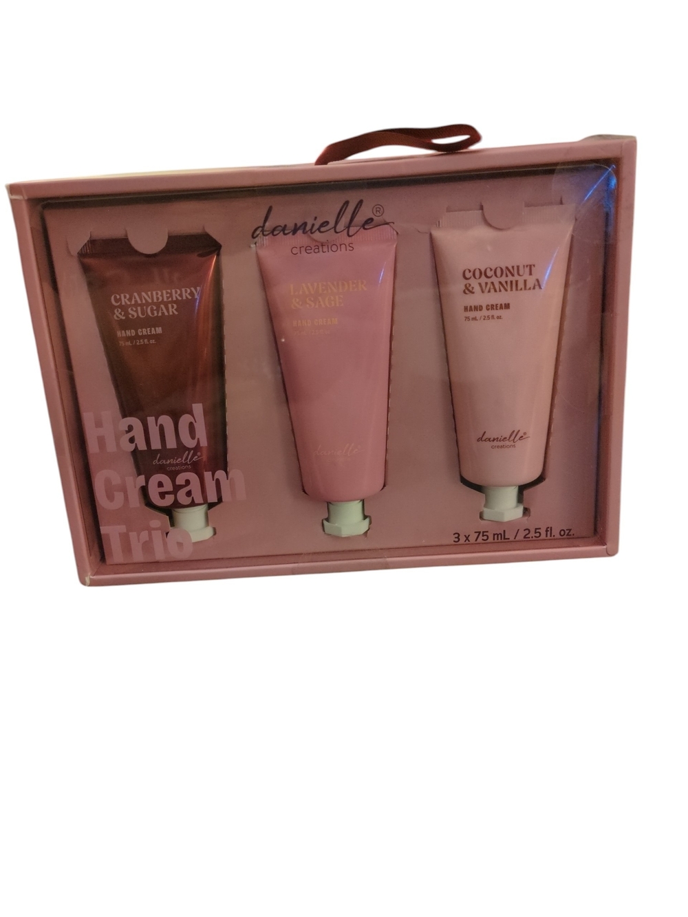 Danielle Creations Pink Hand Cream Trio - Cranberry, Lavender & Coconut